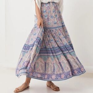 Spell + The Gypsy Collective Poinciana Maxi Skirt in Lilac